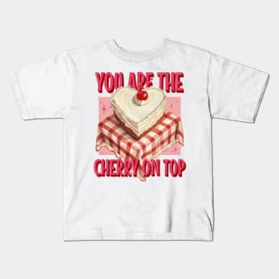 "You Are The Cherry on Top" Vintage Heart Cake Tee Kids T-Shirt